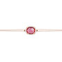 Beatrice Oval Gemstone Bracelet Rose Gold Plated Silver, thumbnail 8 of 12