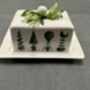 Topiary Hand Decorated Bone China Butter Dish, thumbnail 2 of 2