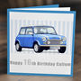 Personalised Mini Cooper Birthday Card, thumbnail 2 of 3