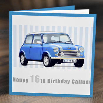 Personalised Mini Cooper Birthday Card, 2 of 3