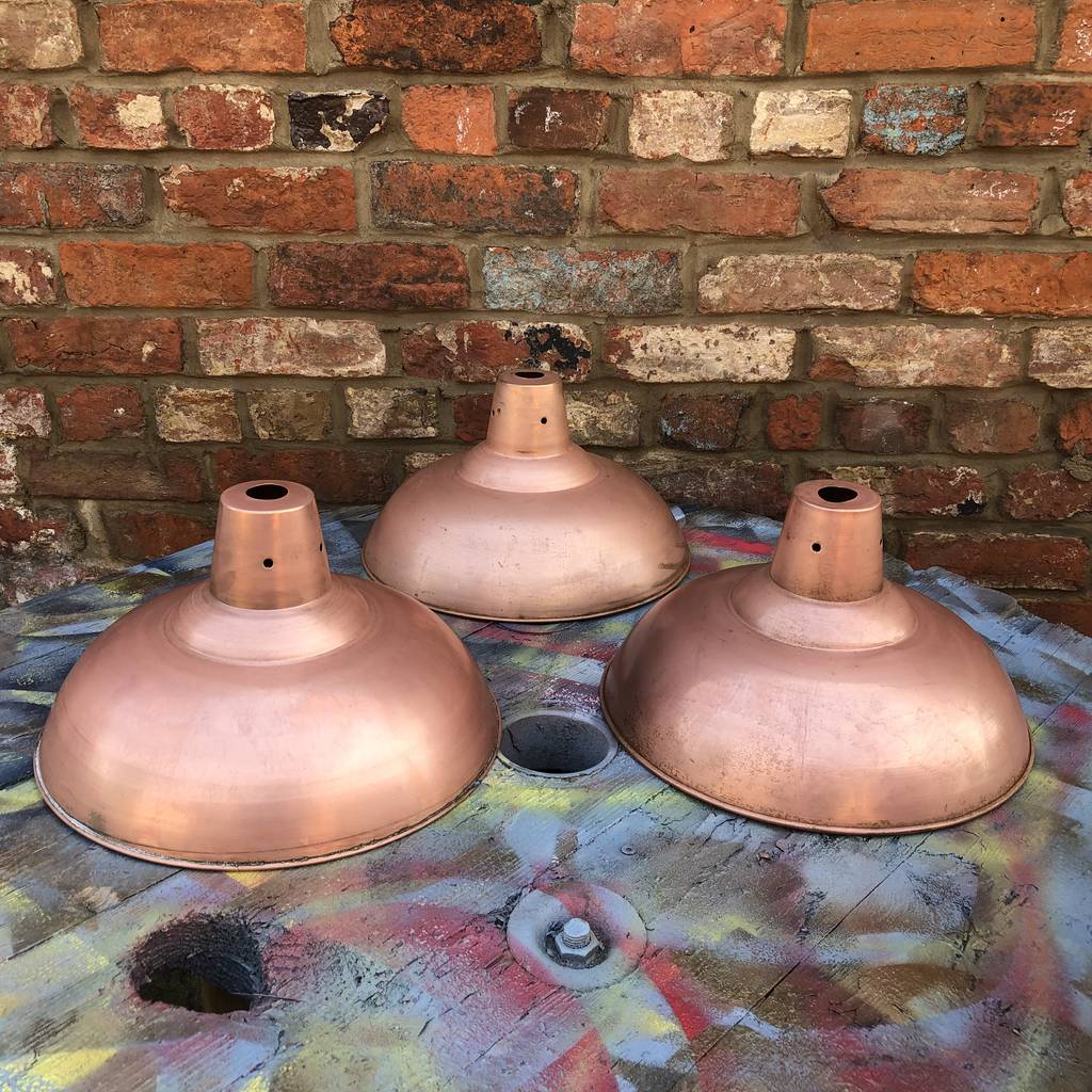 Industrial Copper Lampshade By RW NORFOLK