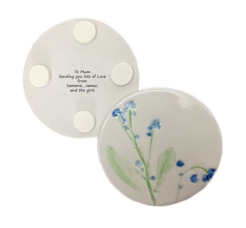Forget Me Not Ceramic Coaster, 9 of 12