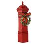 Regal Tidings Red Post Box Christmas Decoration 30cm, thumbnail 3 of 5