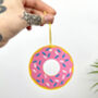 Pink Donut Acrylic Charm, thumbnail 1 of 3