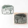 Christmas Rubber Stamp Winter Walk, thumbnail 1 of 1