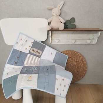 Baby Clothes Memory Quilt, Comfort Blanket Size, 2 of 12
