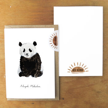 Giant Panda A6 Greetings Card, 3 of 7