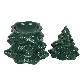Green Fir Tree Oil Burner And Wax Warmer, 2 of 2