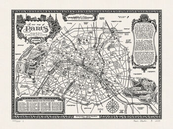 Paris Map Hand Drawn Fine Art Print, 8 of 12