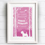 Personalised Wedding Anniversary Print With Dog, thumbnail 3 of 6