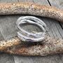 Double Band Silver Willow Ring, thumbnail 3 of 6