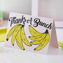 'Thanks A Bunch' Hand Screen Printed Card, thumbnail 1 of 4