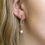 Oval Birthstone Earrings With Pearl Detail, thumbnail 6 of 11