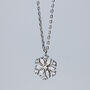 Sterling Silver Crystal Snowflake Pendant Necklace, thumbnail 4 of 6