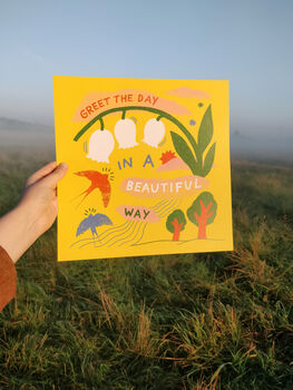 Greet The Day Illustrated Print, 3 of 5