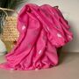Silver Bee Print Scarf In Fuchsia Pink, thumbnail 1 of 2