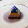 Seven Chakra Bonded Crystal Pyramid Healing Stone, thumbnail 3 of 3