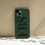 Personalised Pine Green Initials Phone Case, thumbnail 8 of 9