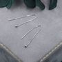 Sterling Silver Minimalist Ball Threaders Earrings, thumbnail 4 of 9