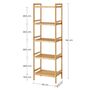 Five Tier Bamboo Storage Rack Organiser Shelves Unit, thumbnail 10 of 10