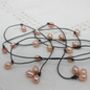 Pink Pearl Lariat Necklace On Black Leather, thumbnail 2 of 2