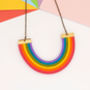 Rainbow Statement Necklace, thumbnail 2 of 5