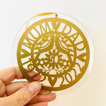 Golden Anniversary Hanging Ornament, 4 of 11