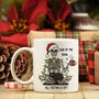 Funny Christmas Skeleton Mug – “Look At Me Being All Festive” White Ceramic Mug, thumbnail 3 of 5