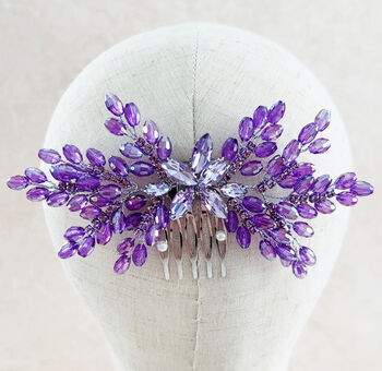 Purple Bow Crystal Headpiece, 2 of 4