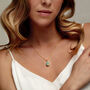 Teardrop Malachite Urn Necklace 18 K Gold Plated Silver, thumbnail 6 of 9