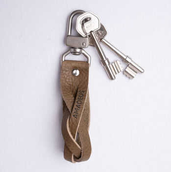 Braided Leather Keyring, 3 of 8