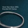 Minimalist Moonstone Droplet V Ring In Sterling Silver, thumbnail 3 of 9