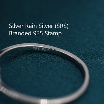 Minimalist Moonstone Droplet V Ring In Sterling Silver, 3 of 9