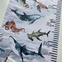 Personalised Ocean Animals Height Chart, thumbnail 3 of 6