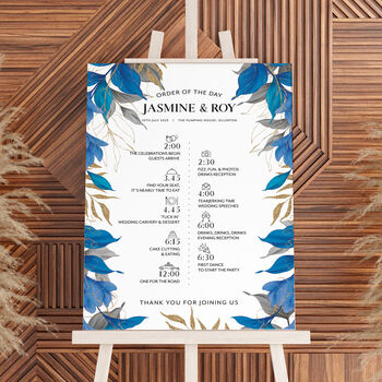 Blue And Gold Order Of The Day Sign, 2 of 4