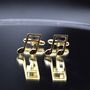 Music Note Gold Cufflinks Gift For Musicians 316 L Stainless Steel, thumbnail 1 of 6
