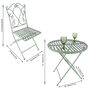 Ornate Scrolled Green Three Piece Bistro Set, thumbnail 9 of 10