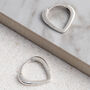 Sterling Silver Pear Hoops, thumbnail 4 of 5