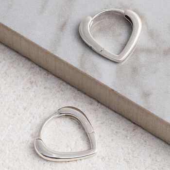 Sterling Silver Pear Hoops, 4 of 5