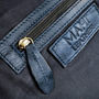 Personalised Leather Classic Duffle In Navy, thumbnail 8 of 10