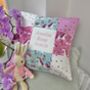 Pink Unicorn Name And Date Cushion, thumbnail 5 of 5