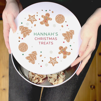 Personalised Christmas Cookies Cake Tin, 4 of 5