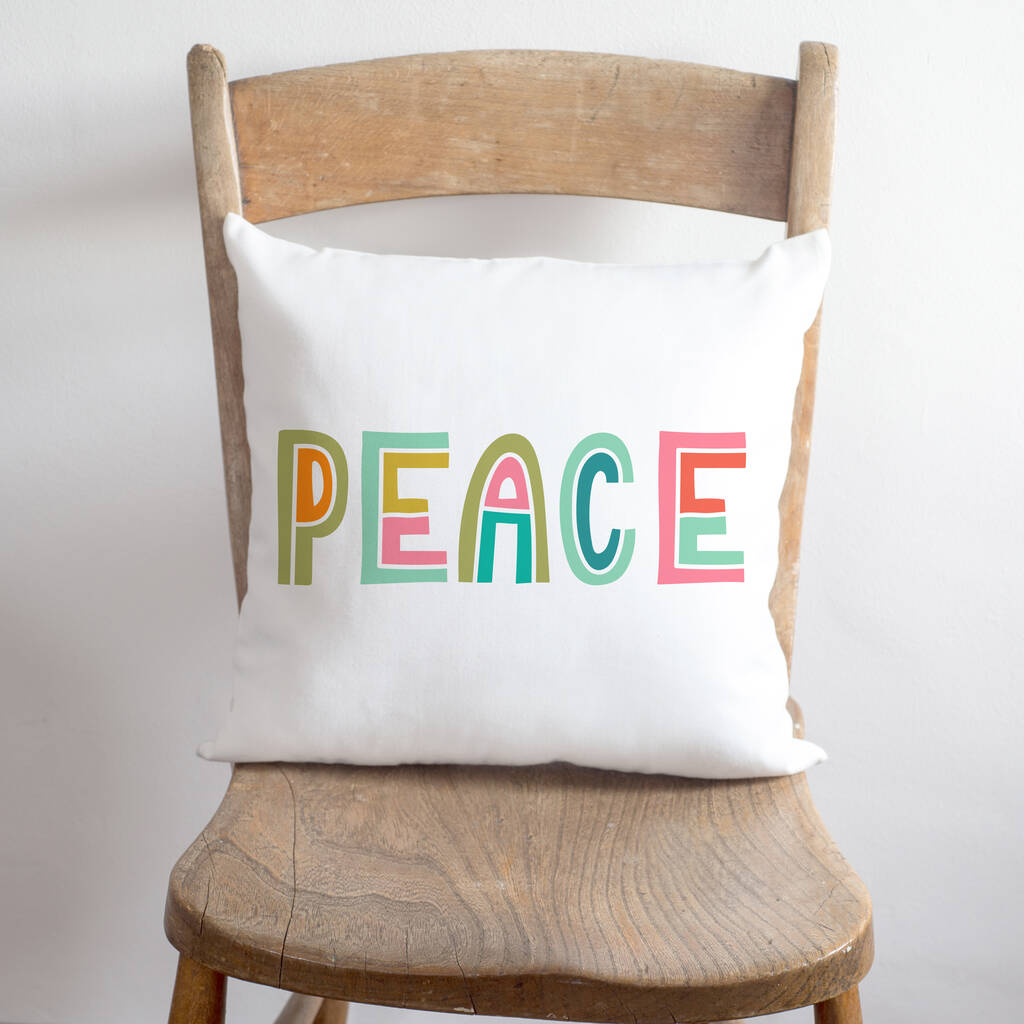 Peace Cushion By Oh So Cherished | notonthehighstreet.com