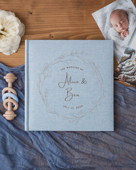Custom Wedding Guest Book, Linen Photo Album, 4 of 4