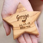 Personalised Olive Wood Birth Star, thumbnail 2 of 8