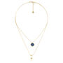 Two Layered Gold And Blue Necklace, thumbnail 3 of 3