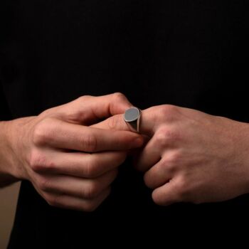 Personalised Onyx Stone Signet Ring, 8 of 9