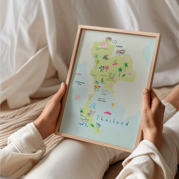 Illustrated Map Of Thailand Art Print, 2 of 6