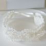Hand Embellished Beaded Ivory Lace Bridal Bracelet, thumbnail 3 of 6