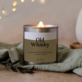Old Whisky Crackle Wick Candle, Vintage Liqueur Scent, 5 of 8